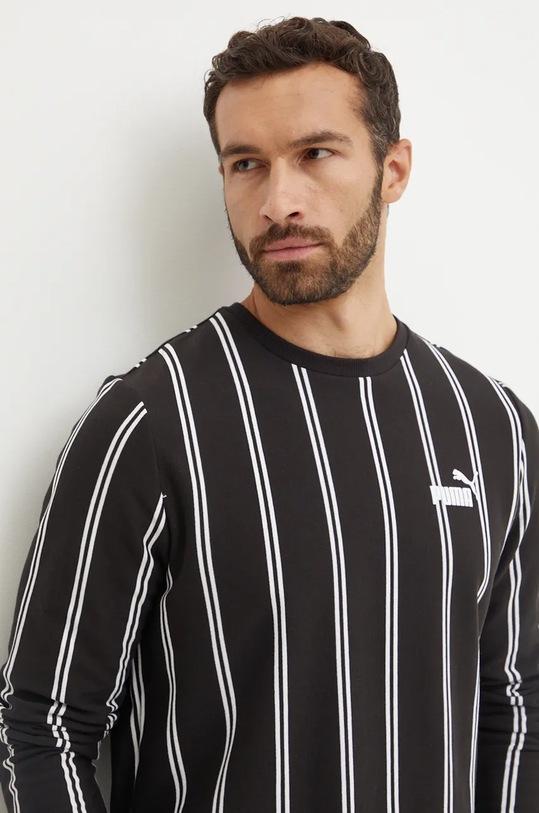 Puma hanorac de bumbac negru 681864