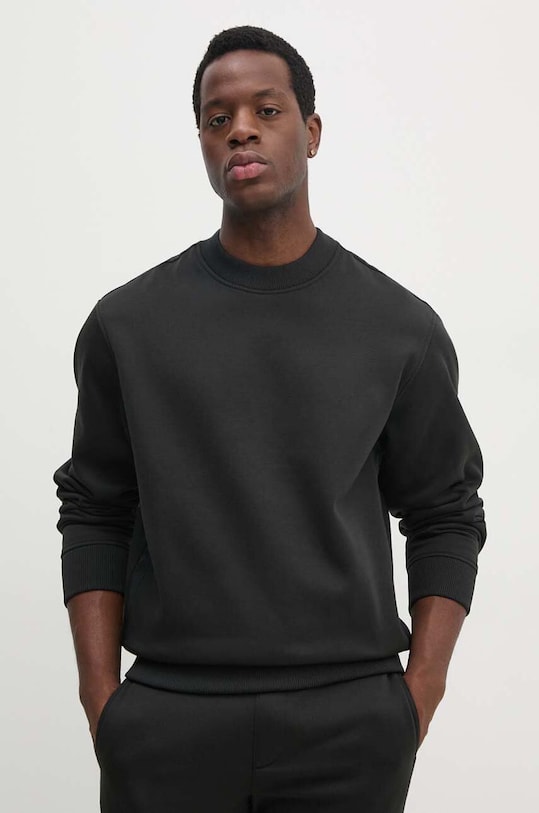 Mikina Calvin Klein Jeans bez kapuce černá J30J326145