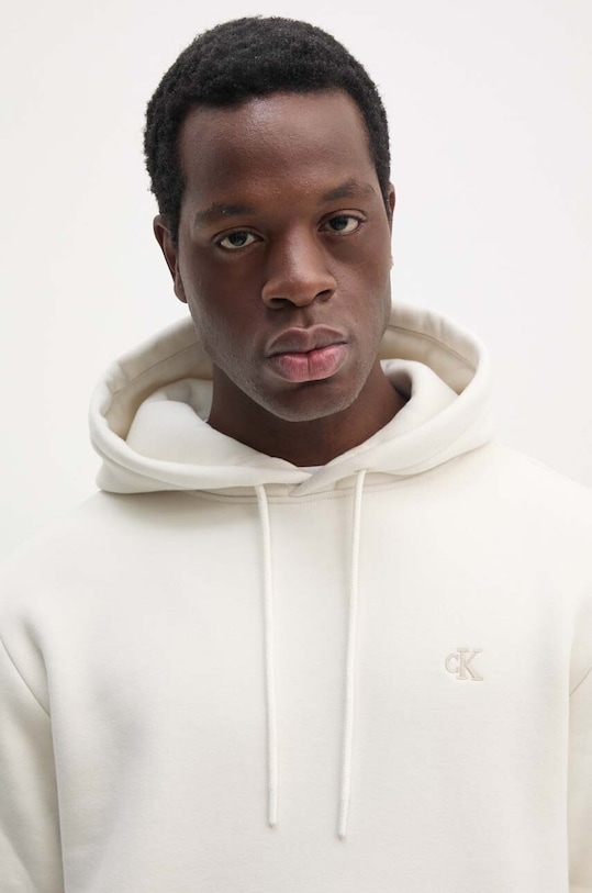 Calvin Klein Jeans bluza z kapturem beżowy J30J326459