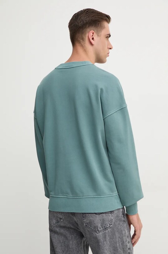 Ρούχα Βαμβακερή μπλούζα Calvin Klein Jeans J30J326687 τιρκουάζ
