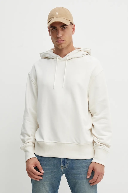 Odzież Calvin Klein Jeans bluza bawełniana J30J326874 beżowy