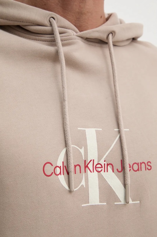 Bavlněná mikina Calvin Klein Jeans J30J326875 béžová