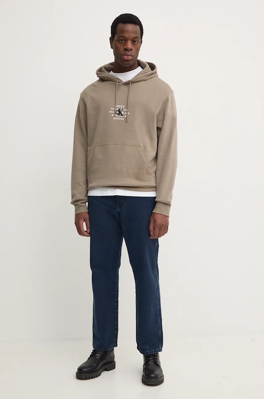 Calvin Klein Jeans bluza bawełniana J30J326879 beżowy NC24