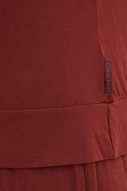 Pyžamové tričko s dlouhým rukávem Calvin Klein Underwear 000NM2234E červená