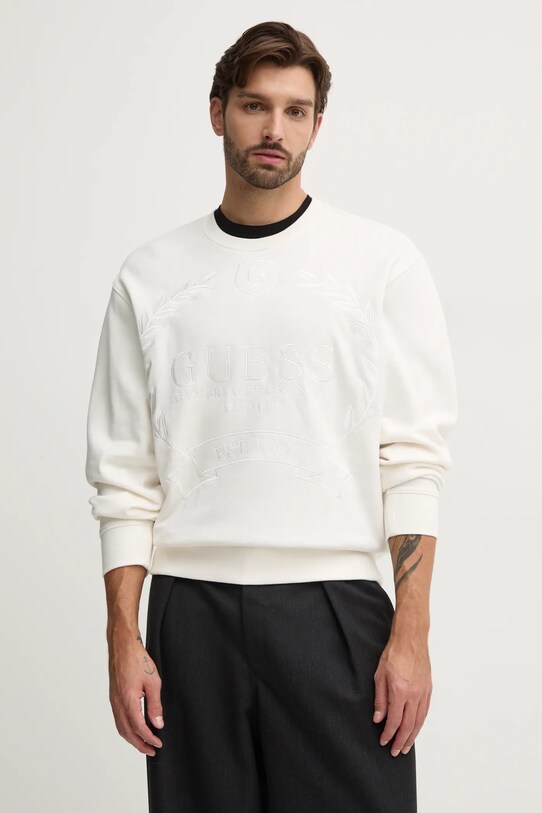 Μπλούζα Guess ROY απλικέ μπεζ M4BQ04.K9YH1