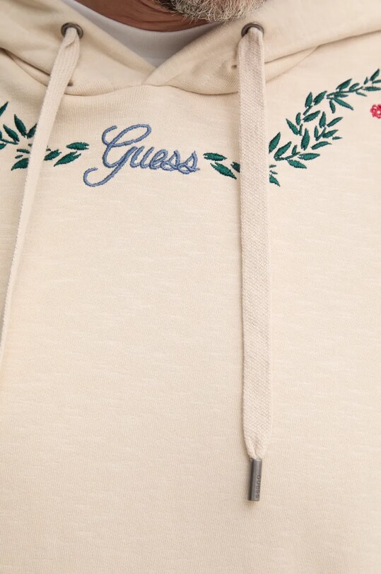 Хлопковая кофта Guess M4BQ21.KCH01 бежевый