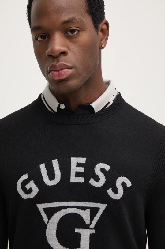 Guess pulover EDGAR negru M4BR06.Z3H82