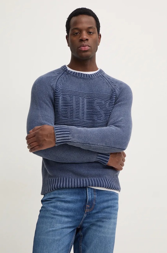 Pulover Guess ELLERY okrugli plava M4BR10.Z3KC1