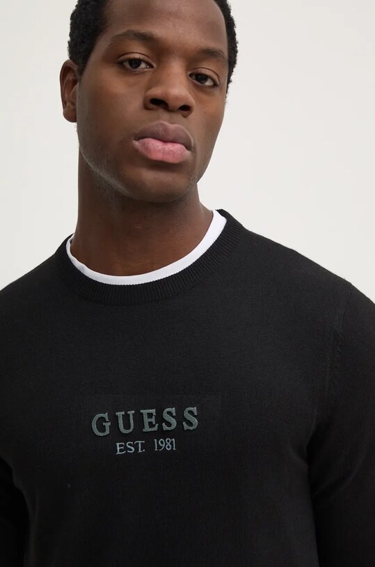 Светр з домішкою вовни Guess DORAN чорний M4YR04.Z3052