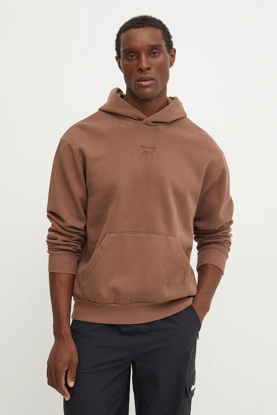 Кофта Reebok Identity Washed з капюшоном коричневий 100205481