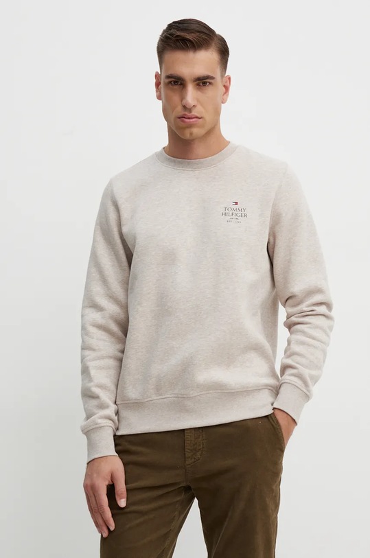 Μπλούζα Tommy Hilfiger στάμπα γκρί MW0MW35524