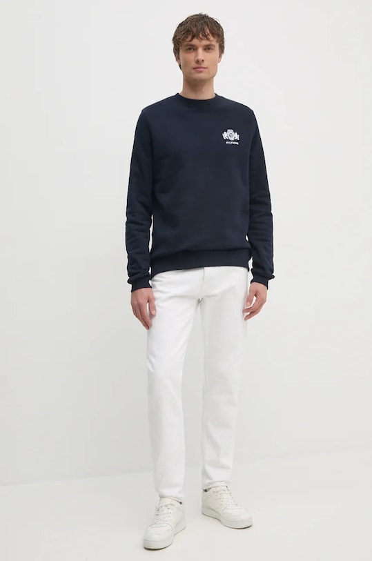 Bavlněná mikina Tommy Hilfiger MW0MW35528 námořnická modř AW24