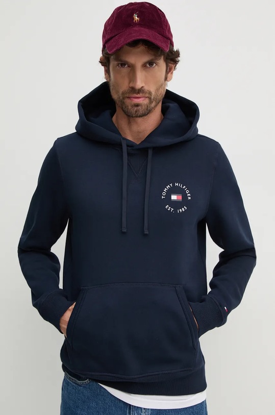 Dukserica Tommy Hilfiger print mornarsko plava MW0MW35531