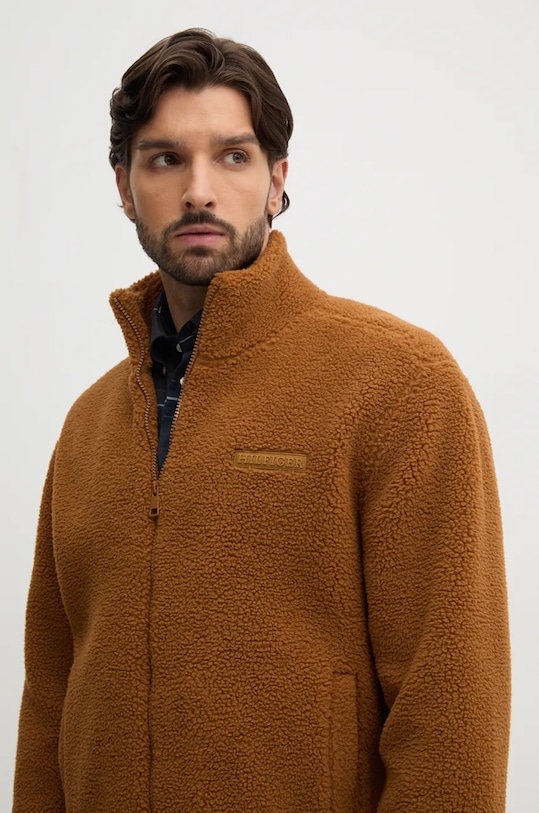 Φλις μπουφάν Tommy Hilfiger καφέ MW0MW37228