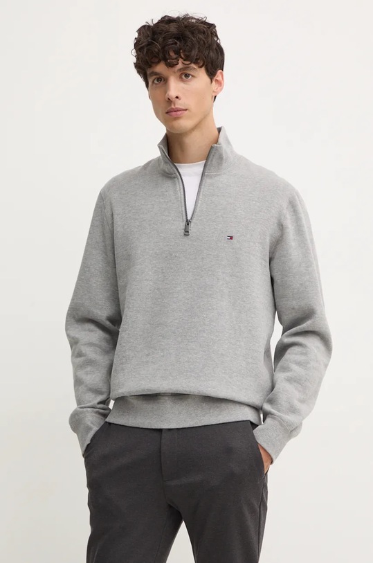 Μπλούζα Tommy Hilfiger χωρίς κουκούλα γκρί MW0MW37233