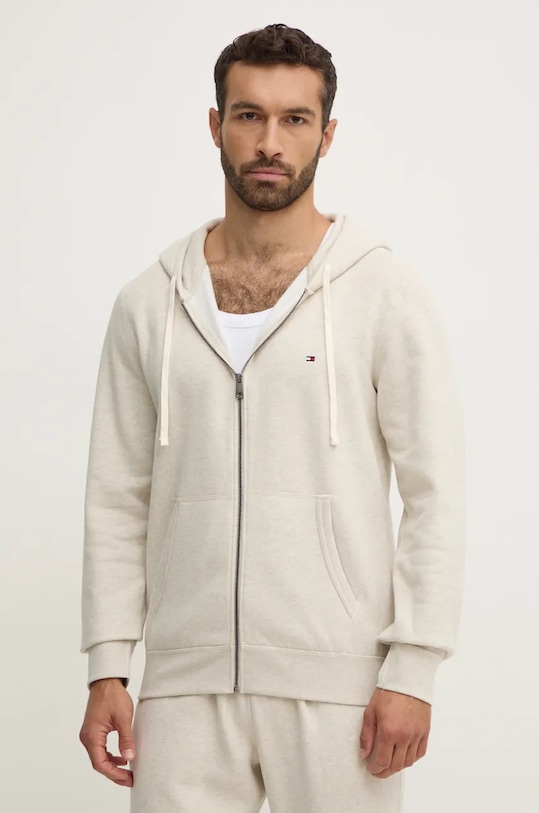 Mikina Tommy Hilfiger bavlna béžová MW0MW37234