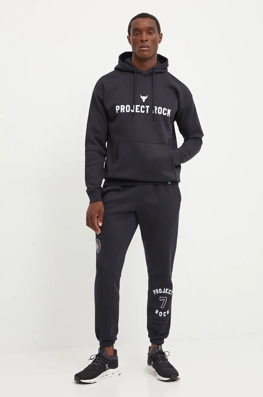 Under Armour felpa tuta Project Rock 1386882 nero AW24