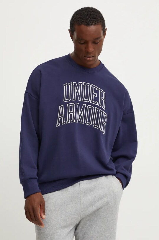 Under Armour bluza Icon HWT Terry imprimeu bleumarin 1386548