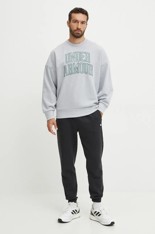 Pulover Under Armour Icon HWT Terry 1386548 siva AW24