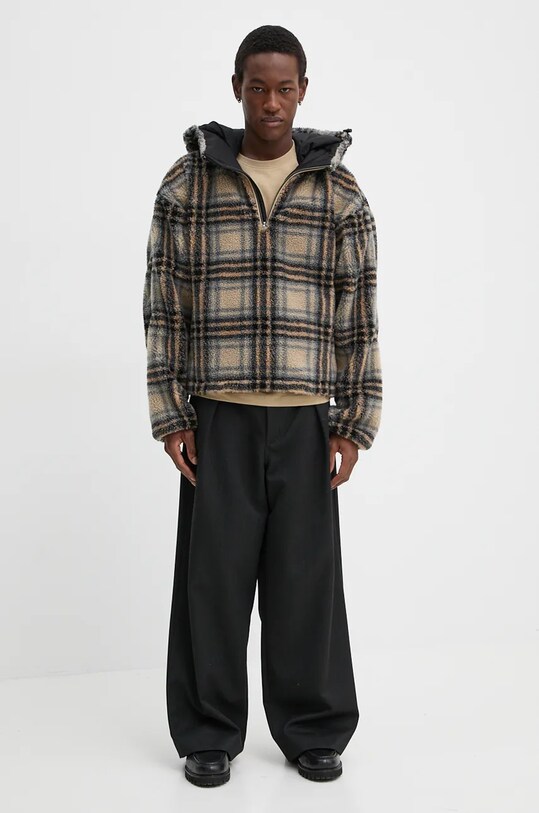 Флисовая кофта Y/Project INSERT HOOD FLEECE PULLOVER 209JA003 бежевый AW24