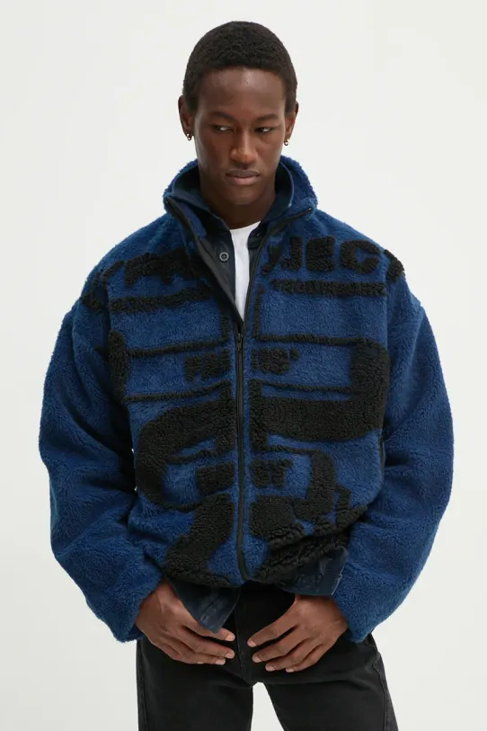 Куртка Y/Project PARIS' BEST JACQUARD FLEECE JACKET з підкладкою темно-синій 209JA002