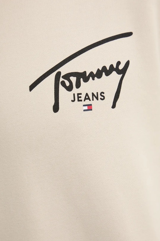 Βαμβακερή μπλούζα Tommy Jeans DM0DM19230 μπεζ