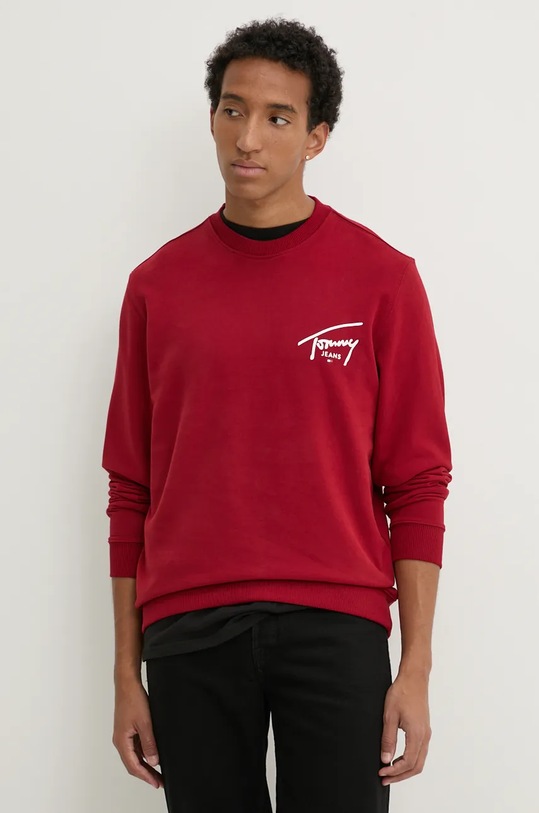 Oblečení Bavlněná mikina Tommy Jeans DM0DM19230 červená