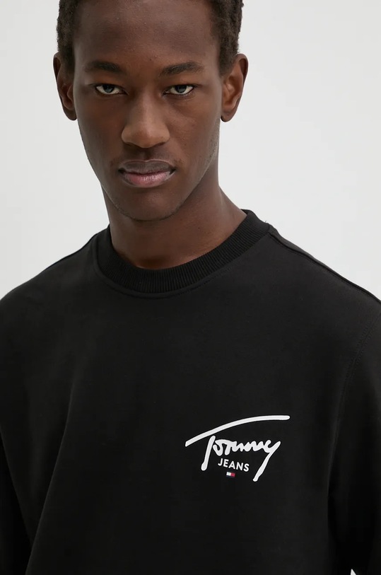 Bavlněná mikina Tommy Jeans černá DM0DM19230