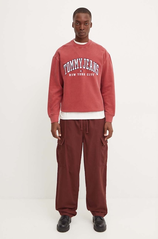 Tommy Jeans bluza DM0DM19757 bordowy AW24