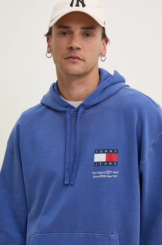 Бавовняна кофта Tommy Jeans блакитний DM0DM20500