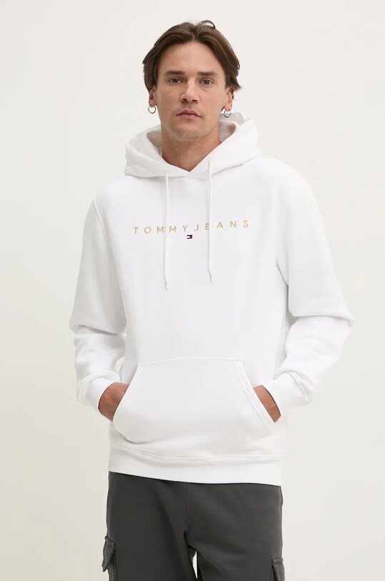 Tommy Jeans bluza imprimeu alb DM0DM20503