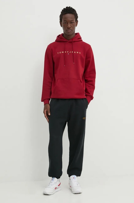 Mikina Tommy Jeans DM0DM20503 burgundské AW24