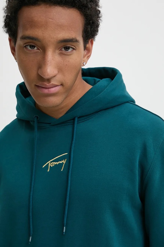 Mikina Tommy Jeans tyrkysová DM0DM20507