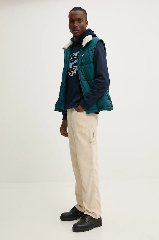 Pamučna dukserica Tommy Jeans DM0DM20593 mornarsko plava AW24