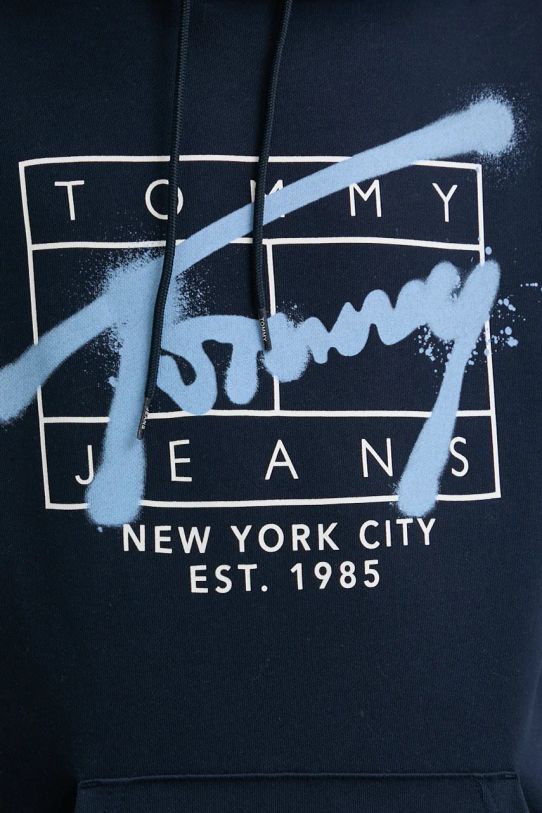 Хлопковая кофта Tommy Jeans DM0DM20593 тёмно-синий