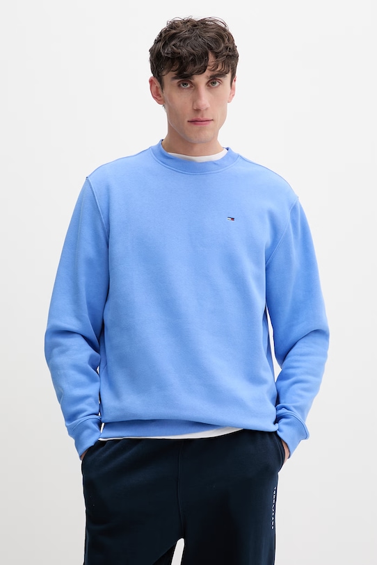 Tommy Jeans μπλούζα ανδρική με βαμβάκι μπλε DM0DM20741