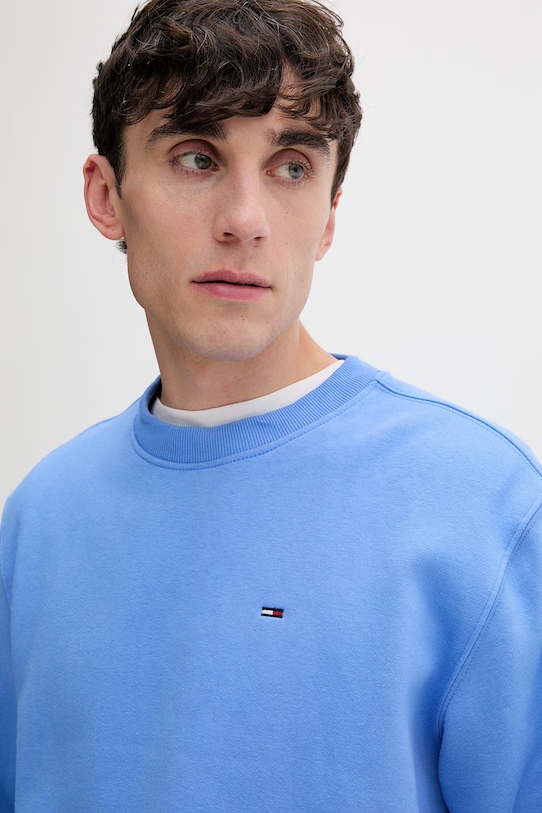 Tommy Jeans μπλούζα ανδρική με βαμβάκι μπλε DM0DM20741