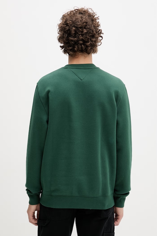 Odzież Tommy Jeans bluza męska z bawełną DM0DM20741 zielony