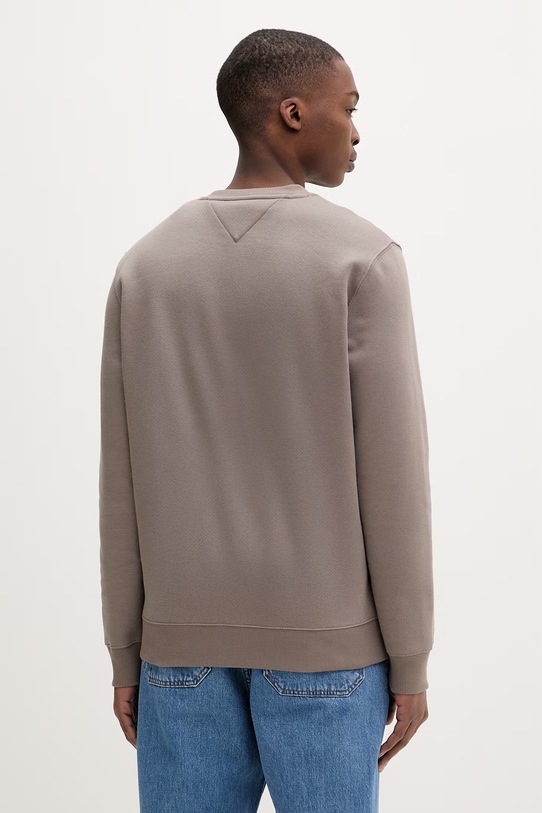 Odzież Tommy Jeans bluza męska z bawełną DM0DM20741 brązowy