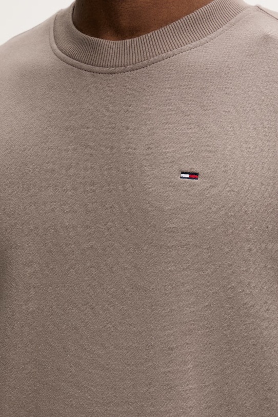 Tommy Jeans bluza męska z bawełną DM0DM20741 brązowy