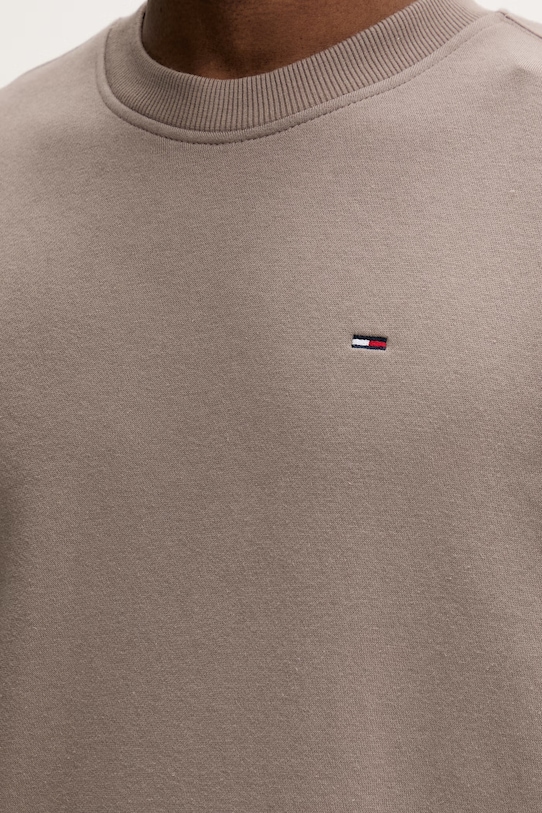 Tommy Jeans bluza męska z bawełną DM0DM20741 brązowy