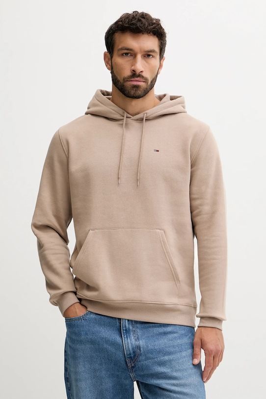 Mikina Tommy Jeans s kapucňou béžová DM0DM20742