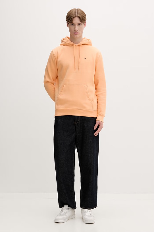 Tommy Jeans μπλούζα με κουκούλα παιδική DM0DM20742 πορτοκαλί AA00