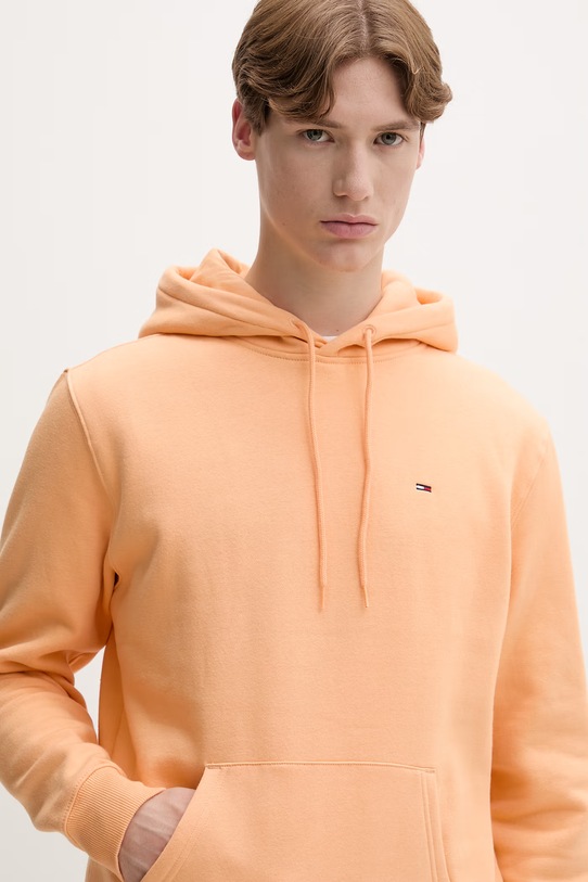 Tommy Jeans μπλούζα με κουκούλα παιδική πορτοκαλί DM0DM20742