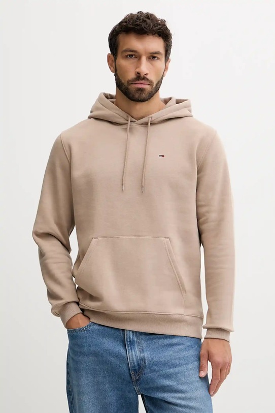 Tommy Jeans bluză uni maro DM0DM20742