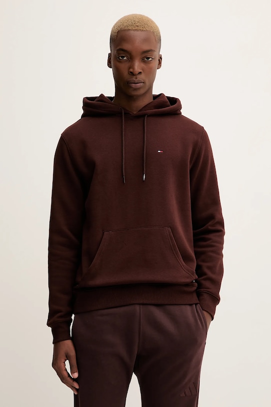 Tommy Jeans bluză uni maro DM0DM20742