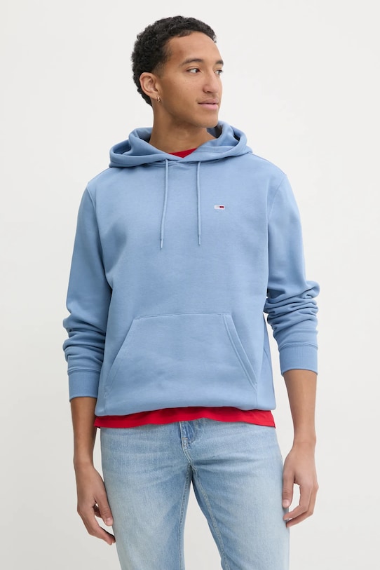 Кофта Tommy Jeans з капюшоном блакитний DM0DM20742