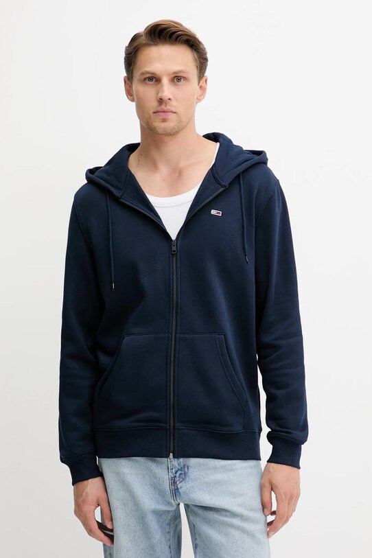 Mikina Tommy Jeans s kapucí námořnická modř DM0DM20743