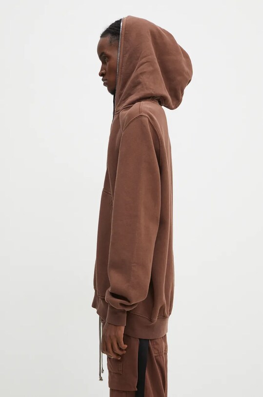 Pamučna dukserica Rick Owens Jumbo Gimp DU02D2283.F smeđa AW24