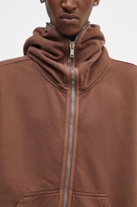 Pamučna dukserica Rick Owens Jumbo Gimp smeđa DU02D2283.F